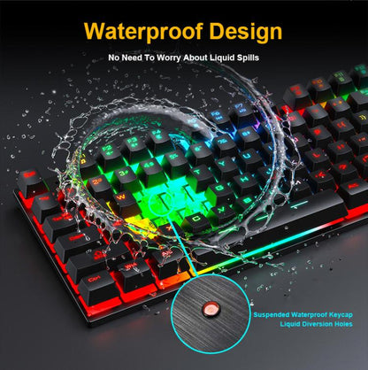 Wired Hovering Illuminated Gaming Keyboard Mouse Headset Set