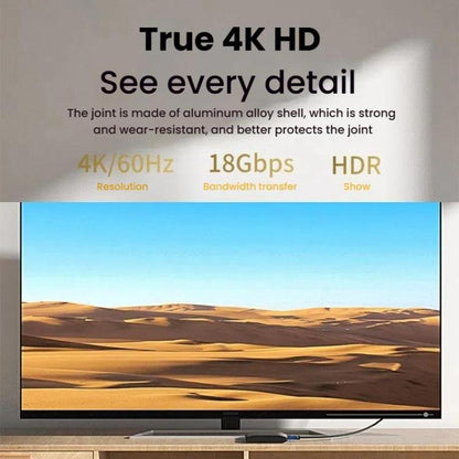 VegGieg V2.0 4K60Hz TV dekoderis Datora monitora projekcijas HDMI video savienojuma kabelis