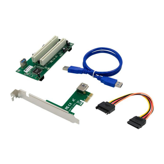 SUNWEIT ST46 PCIe X1 uz 2-PCI kartes slots ASM1083 tilta karte bez diska, Plug and Play