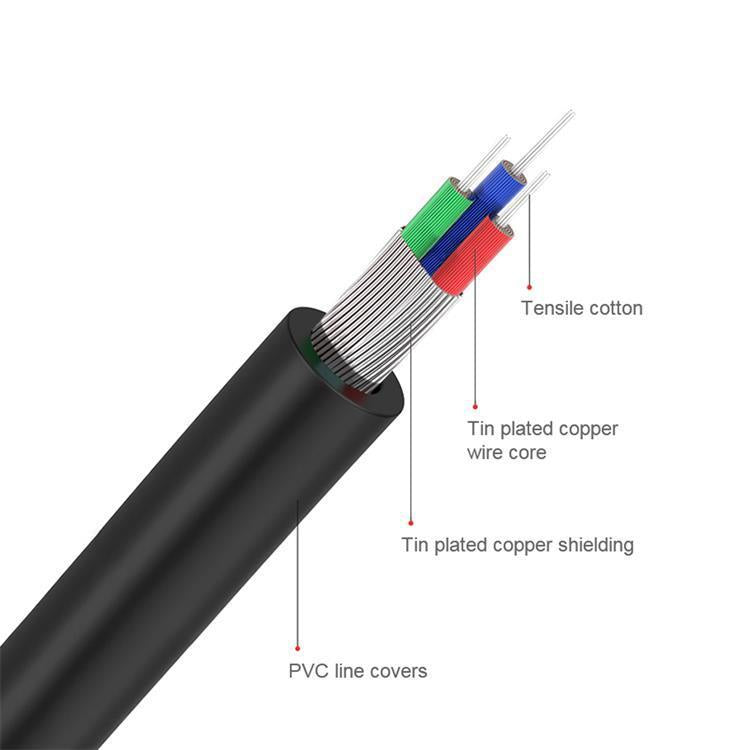QGeeM 2RCA to 3.5mm Jack Audio Cable Gold-Plated Stereo Aux Cord for Home Theater, DVD Player,Hi-Fi Systems