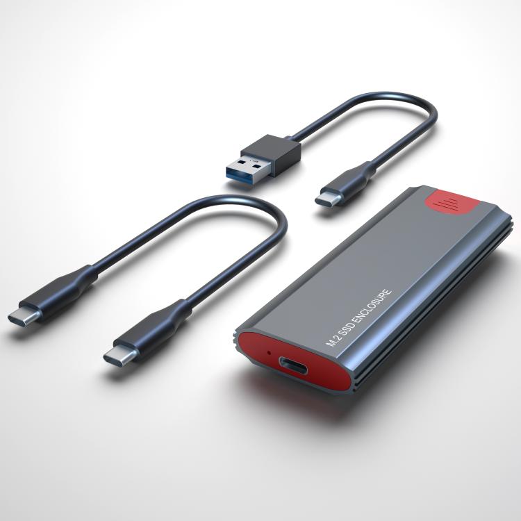 Корпус для твердотельного накопителя M.2 NVMe/SATA, внешний корпус USB-C 10 Гбит/с, поддерживает до 2 ТБ