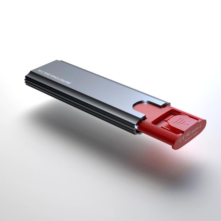 Корпус для твердотельного накопителя M.2 NVMe/SATA, внешний корпус USB-C 10 Гбит/с, поддерживает до 2 ТБ