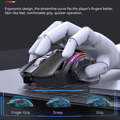 MKESPN W605 Triple-Mode 24000 DPI 12-key Wireless Gaming Mouse Macro Customization