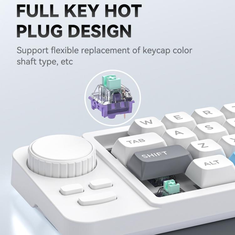 Проводная игровая клавиатура MKESPN с 19 клавишами, USB-C, программированием макросов, возможностью горячей замены, ручкой управления и колесом прокрутки джойстика