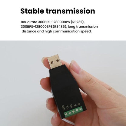 AMSAMOTION USB uz RS232/485 pārveidotāja adapteris rūpnieciskajai automatizācijai, PLC, POS