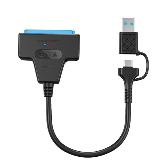 USB 3.0/USB-C to SATA 22-Pin Adapter Cable for 2.5-inch Laptop HDD/SSD