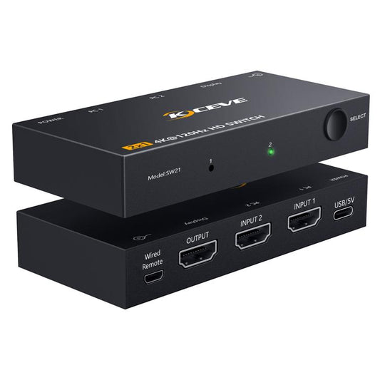 2 ieejas 1 izejas HDMI divvirzienu slēdzis 8K 60Hz HD datora TV video sadalītājs