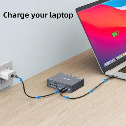 KVEVE KC-KVM202CH USB 3.0 KVM-переключатель с поддержкой двух мониторов 4K 60 Гц