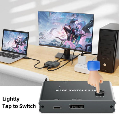 DisplayPort slēdzis 8K 30Hz HD sadalītājs datora ekrānam