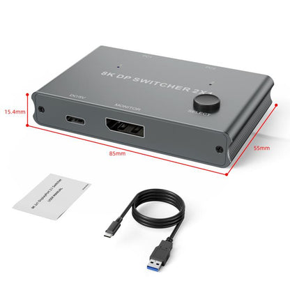 DisplayPort slēdzis 8K 30Hz HD sadalītājs datora ekrānam