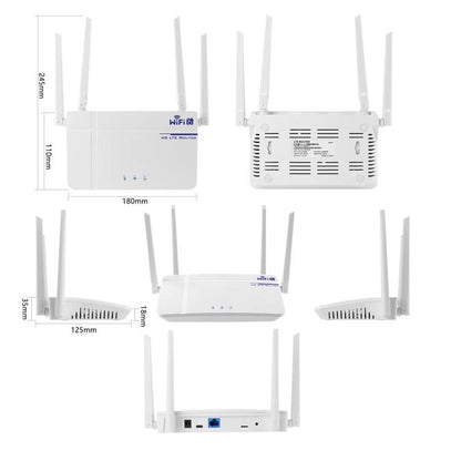 European / Asian / African Edition 4G CPE Wireless SIM Card LTE Router Wi-Fi 6 Wireless Hotspot, EU Plug