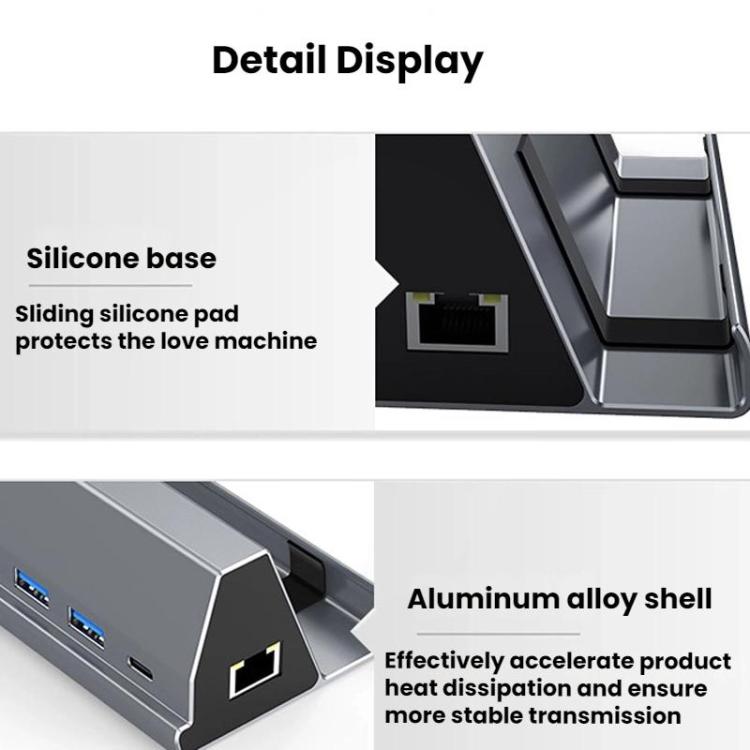 7 In 1 Type-C Docking Station 4K 60Hz Gaming Expansion Dock