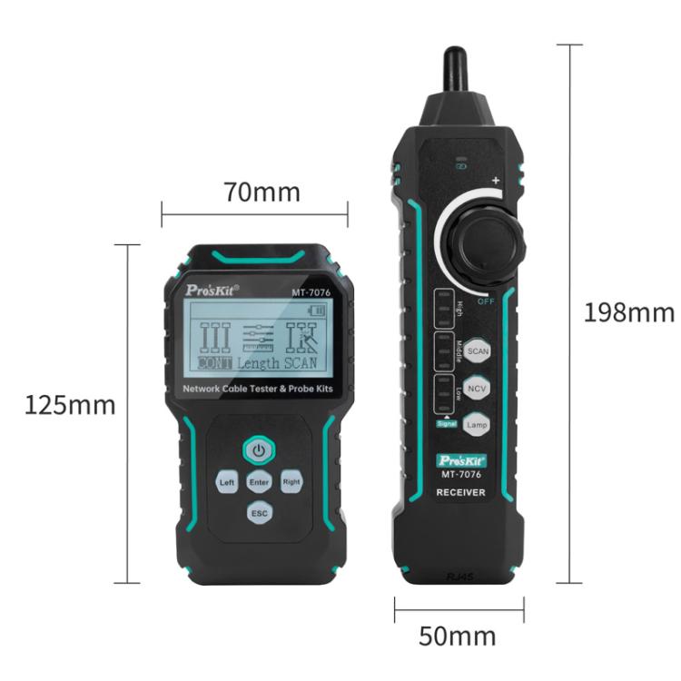ProsKit MT-7076 LCD для тестирования кабелей с защитой от помех