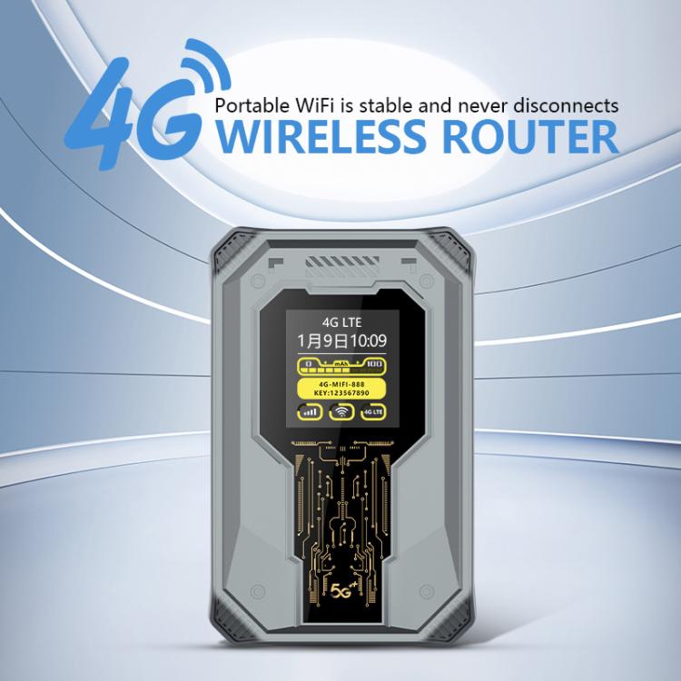 Портативный карманный роутер M20 4G/5G WiFi, скорость 300 Мбит/с, SIM-карта разблокирована, дисплей времени, аккумулятор ёмкостью 4000 мА·ч
