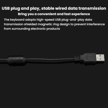 Little Kangaroo DS-9827 88 Key Wired Keyboard With Magnetic Ring Laptop Industrial Office Keyboard