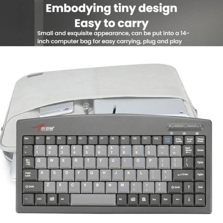 Little Kangaroo DS-9827 88 Key Wired Keyboard With Magnetic Ring Laptop Industrial Office Keyboard