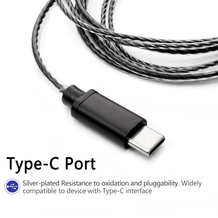 Кабель для наушников Type-C - MMCX длиной 1,2 м для Shure SE215 / SE315 / SE425 / SE535 / SE846