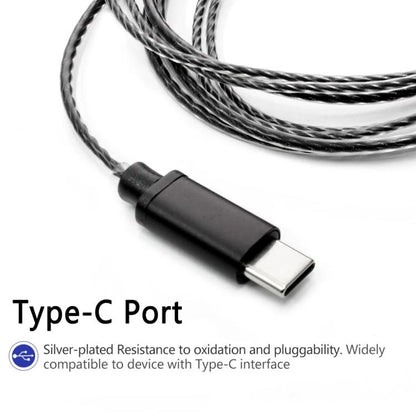 Кабель для наушников Type-C - MMCX длиной 1,2 м для Shure SE215 / SE315 / SE425 / SE535 / SE846