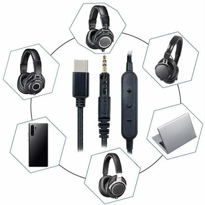 Аудиокабель для наушников Type-C - 2,5 мм длиной 1,5 м для BOSE 700 QC25 QC35 OE2 SoundLink