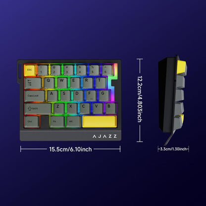 Ajazz AK029 Magnetic Rice Switch HIFI Edition RGB Backlight Wired Single Handed Gaming Keyboard