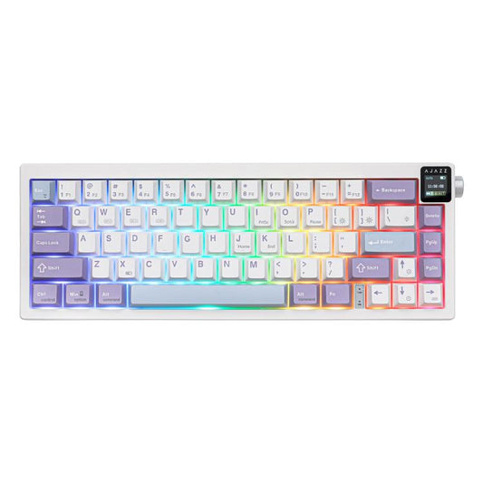 Ajazz AK650 Tri-mode Wireless Mechanical Keyboard With Screen Knob RGB Light