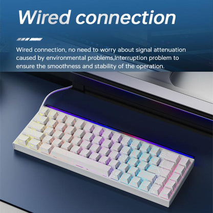 NACODEX NK68 Magnetic Shaft Mechanical Dazzle Color Wired Keyboard Office Computer Gaming 68 Keys Keyboard