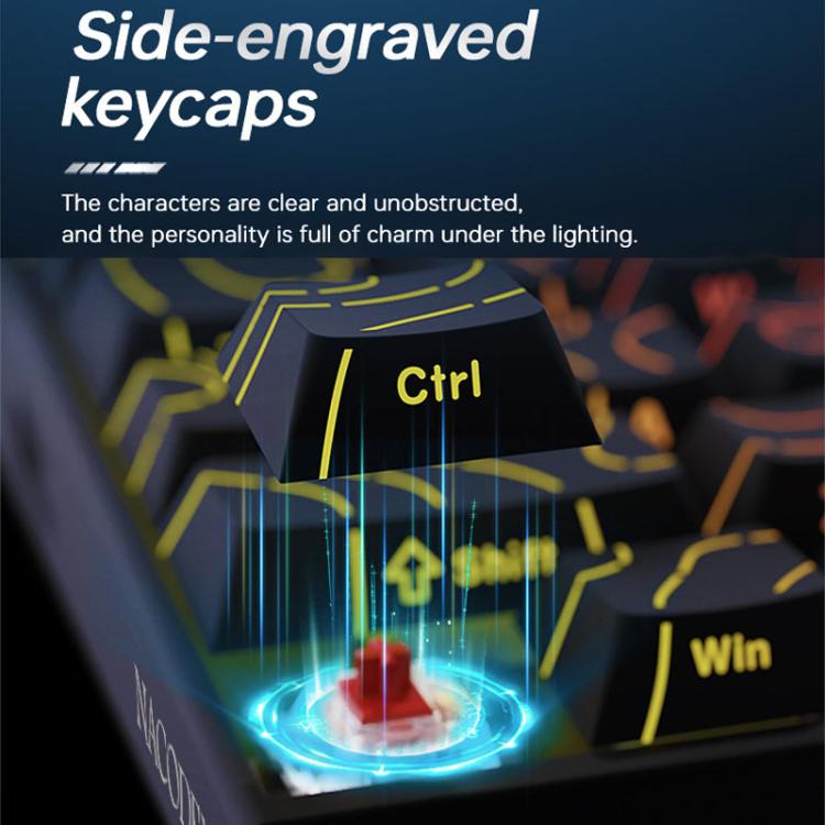 NACODEX NK68 Magnetic Shaft Mechanical Dazzle Color Wired Keyboard Office Computer Gaming 68 Keys Keyboard