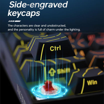 NACODEX NK68 Magnetic Shaft Mechanical Dazzle Color Wired Keyboard Office Computer Gaming 68 Keys Keyboard