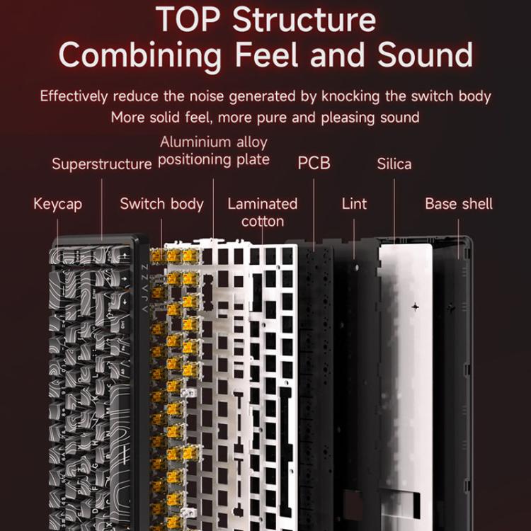 Ajazz AK680 MAX Magnetic Shaft Mechanical Wired Keyboard With RGB Light