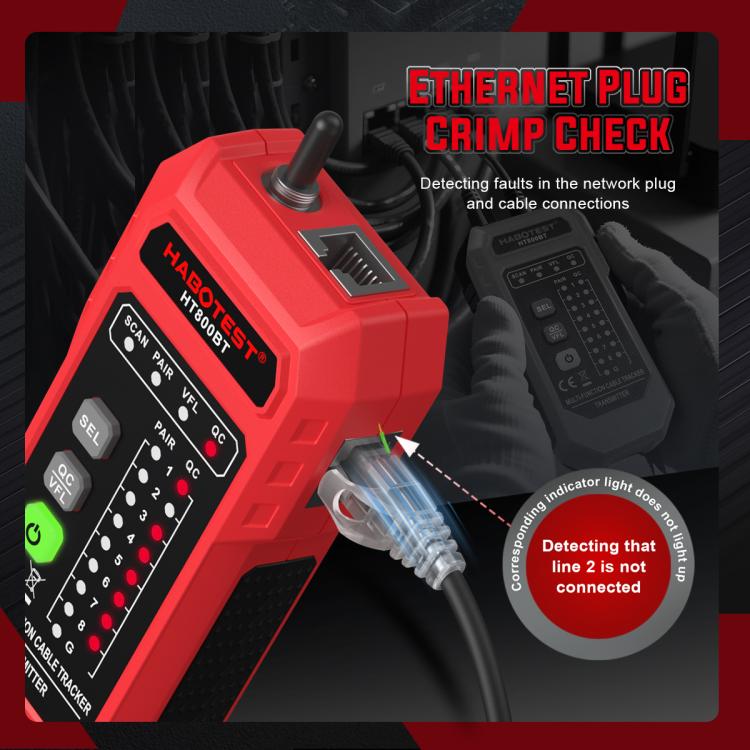 HABOTEST Multi-Function Anti-Interference Network Cable Tester