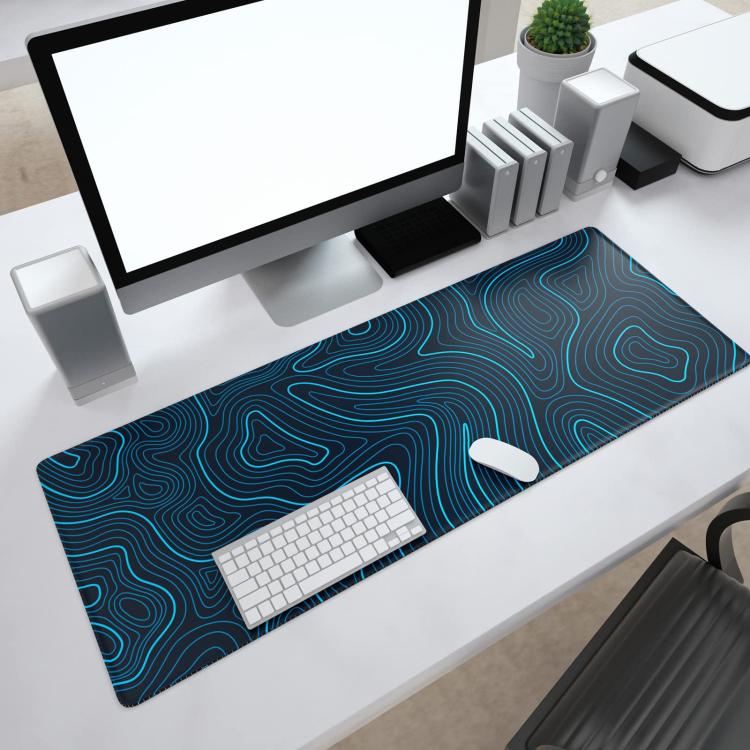 Abstract Line Texture Mouse Pad Non-Slip Desk Mat For Office, Gaming