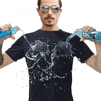 DIY Picture Anti-Dirty Creative Hydrophobic Stainproof Breathable Antifouling Quick Dry Short Sleeve T Shirt, To map customization
