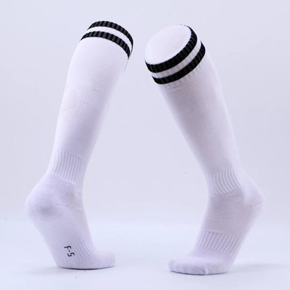 Children Football Socks Boys Soccer Sock Kid Above Knee Plain Socks Long Soccer Stockings Men Over Knee High Sock