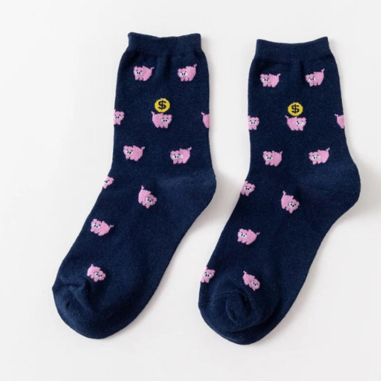 Animal Cartoon Cat Lovely for Women Cotton Socks