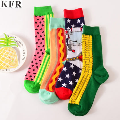 Funny Cute Happy Socks Womens Men Print Casual Harajuku Socks