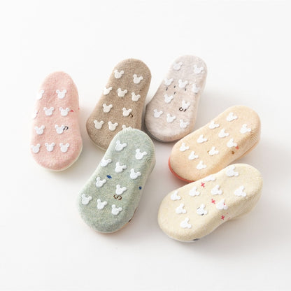 Baby Socks Newborn Cartoon Terry Cotton Children Autumn Winter Non-slip Socks