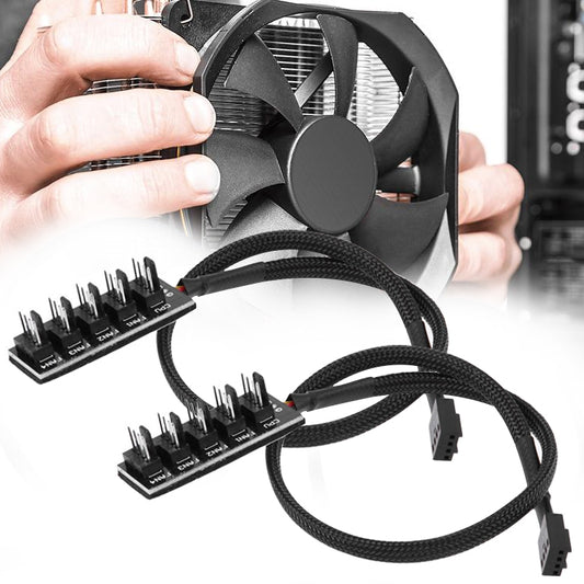 2 PCS Computer Fan PWM Hub Computer Chassis Fan Hub