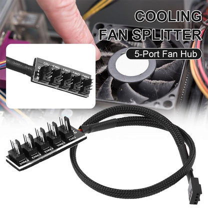 2 PCS Computer Fan PWM Hub Computer Chassis Fan Hub