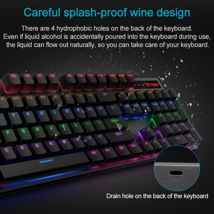 Rapoo V500 PRO Mixed Light 104-клавишная настольная ноутбук игровая компьютерная клавиатура для киберспорта офисная домашняя проводная механическая клавиатура