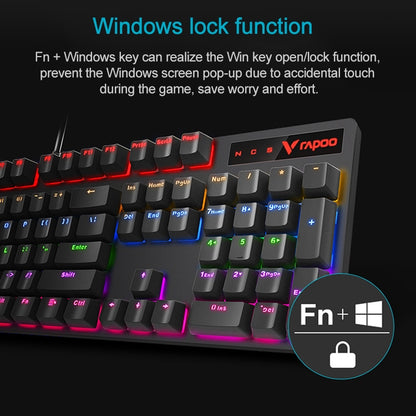 Rapoo V500 PRO Mixed Light 104-клавишная настольная ноутбук игровая компьютерная клавиатура для киберспорта офисная домашняя проводная механическая клавиатура