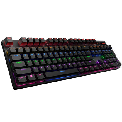 Rapoo V500 PRO Mixed Light 104-клавишная настольная ноутбук игровая компьютерная клавиатура для киберспорта офисная домашняя проводная механическая клавиатура