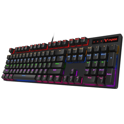 Rapoo V500 PRO Mixed Light 104-клавишная настольная ноутбук игровая компьютерная клавиатура для киберспорта офисная домашняя проводная механическая клавиатура