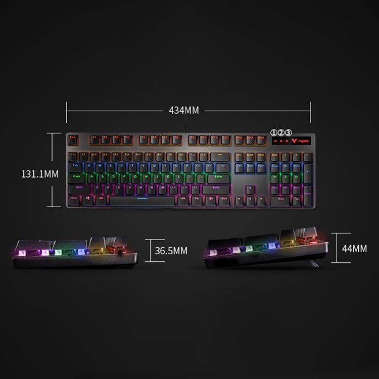 Rapoo V500 PRO Mixed Light 104-клавишная настольная ноутбук игровая компьютерная клавиатура для киберспорта офисная домашняя проводная механическая клавиатура