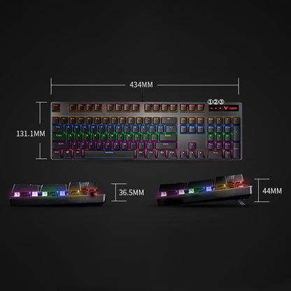 Rapoo V500 PRO Mixed Light 104-клавишная настольная ноутбук игровая компьютерная клавиатура для киберспорта офисная домашняя проводная механическая клавиатура