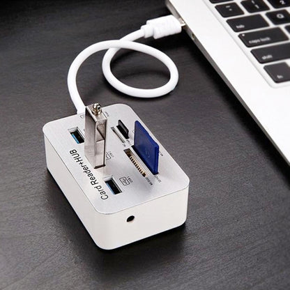 USB 3.1 Type-C COMBO 3-портовый концентратор + картридер MS DUO / SD(HC) / M2 / T-Flash со светодиодной индикацией