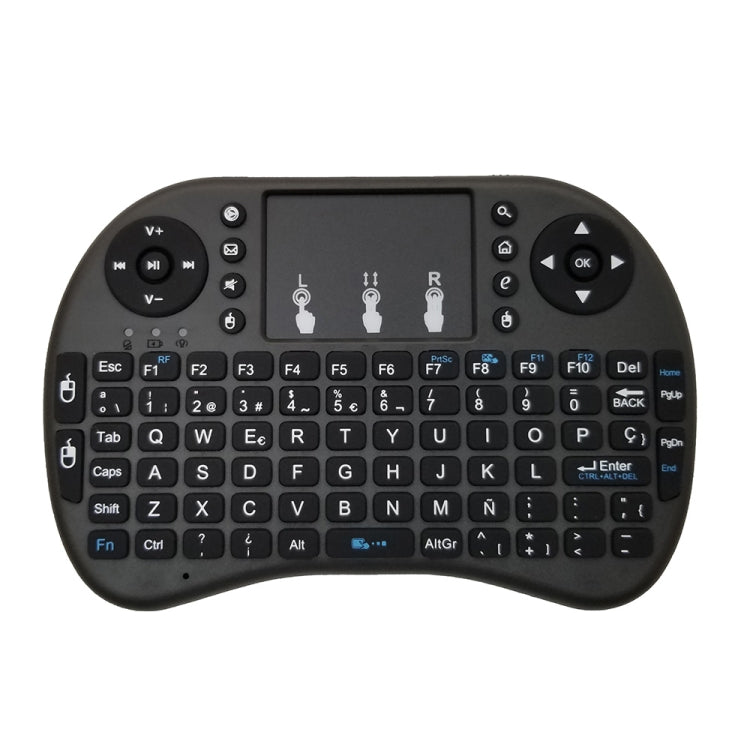 Поддерживаемые языки: испанский, беспроводная клавиатура i8 Air Mouse с сенсорной панелью для Android TV Box, Smart TV, планшетов, Xbox360, PS3, HTPC/IPTV
