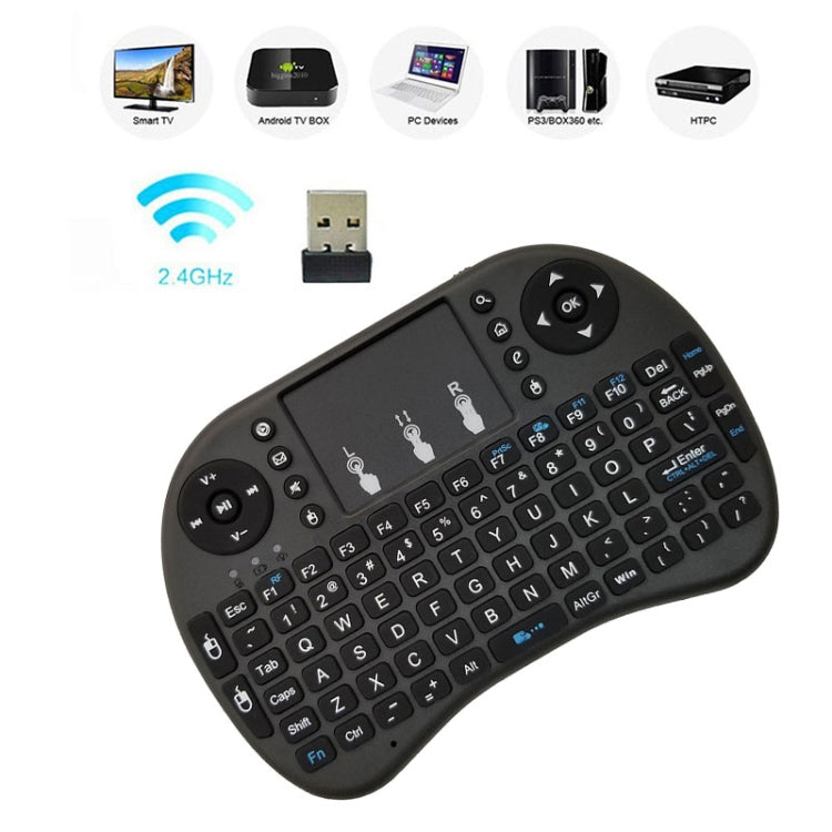 Поддерживаемые языки: английский Беспроводная клавиатура i8 Air Mouse с сенсорной панелью для Android TV Box, Smart TV, PC Tablet, Xbox360, PS3, HTPC/IPTV