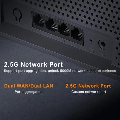 Xiaomi maršrutētājs BE6500 WiFi 7 2.4GHz 5.0GHz divjoslu 4 kodolu 2.5G ports, ASV spraudnis