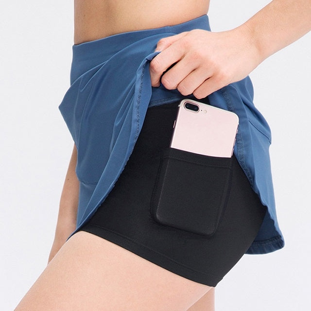 Anti-emptied And Quick-drying Sports Skirt With Mini-socks For Women