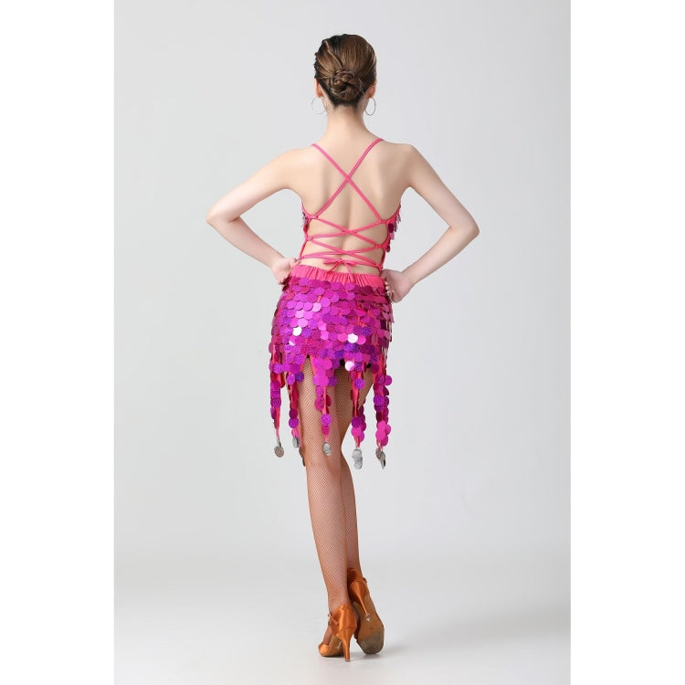 Sling Seercein Deep V Латинные танцевальные платья.